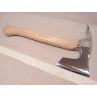 STAINLESS STEEL BEARDED HATCHET AXE WITH ADZE BLADE -TWO BLADES