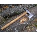 Elegant small bearded hatchet / axe combined with curved adze bl