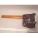 VINTAGE MILITARY BEARDED STEEL AXE HATCHET WITH LEATHER SHEATH -